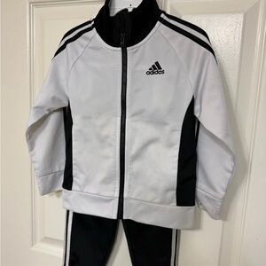 Adidas Black and White Athletic Tracksuit Size 24 Months